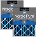 20x20x4 (Actual Size: 19 1/2 x 19 1/2 x 3 5/8) Pleated Air Filters MERV 7 Plus Carbon 2 Pack