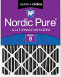 20x20x4 (Actual Size: 19 1/2 x 19 1/2 x 3 5/8) Pleated Plus Carbon Air Filters MERV 8 1 Pack