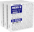 20x20x4 Air Filter (MERV 8) (3-Pack) Dust & Allergy Control AC Furnace Filters, MADE IN USA, HVAC, Pleated