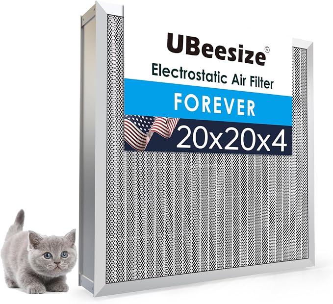 20x20x4 Reusable Electrostatic Air Filter HVAC AC Furnace Filter,Washable, Lasts a Lifetime,Permanent Air Filter,Breathe