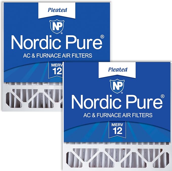 20x20x5 (19_5/8 x 19_7/8 x 4_3/8) /Lennox Replacement MERV 12 Air Filters 2 Pack, product image