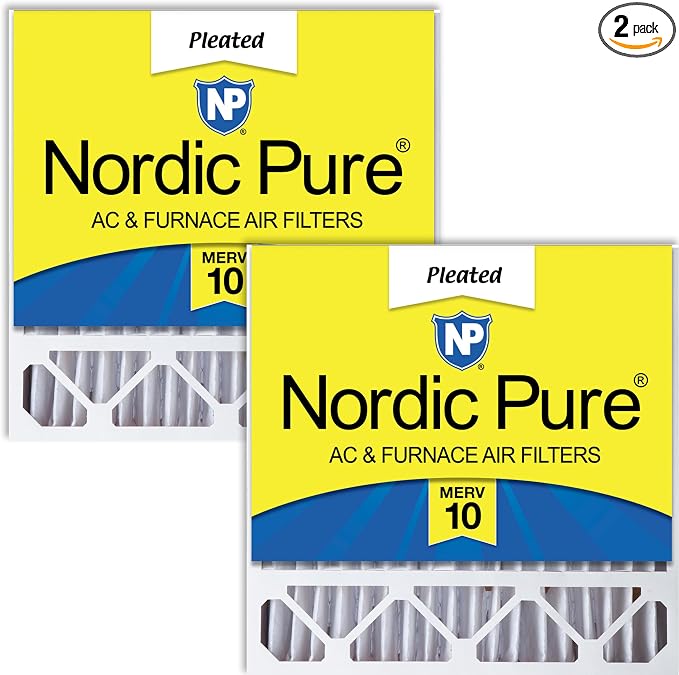 20x20x5 (Actual Size: 19 5/8 x 19 7/8 x 4 3/8) /Lennox Replacement MERV 10 Air Filters 2 Pack