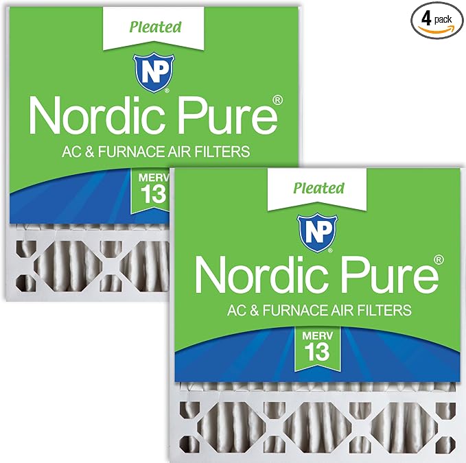 20x20x5 (Actual Size: 19 5/8 x 19 7/8 x 4 3/8) /Lennox Replacement MERV 13 Air Filters 4 Pack
