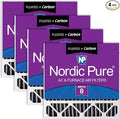 20x20x5 (Actual Size: 19 5/8 x 19 7/8 x 4 3/8) Replacement Furnace Filters MERV 8 Plus Carbon 4 Pack