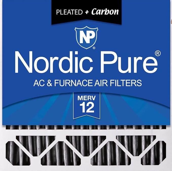 20x20x5 (Actual Size: 19 5/8 x 19 7/8 x 4 3/8) Replacement Furnace Filters MERV 12 Plus Carbon 1 Pack