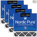 20x20x5 (Actual Size: 19 5/8 x 19 7/8 x 4 3/8) Replacement Furnace Filters MERV 12 Plus Carbon 4 Pack