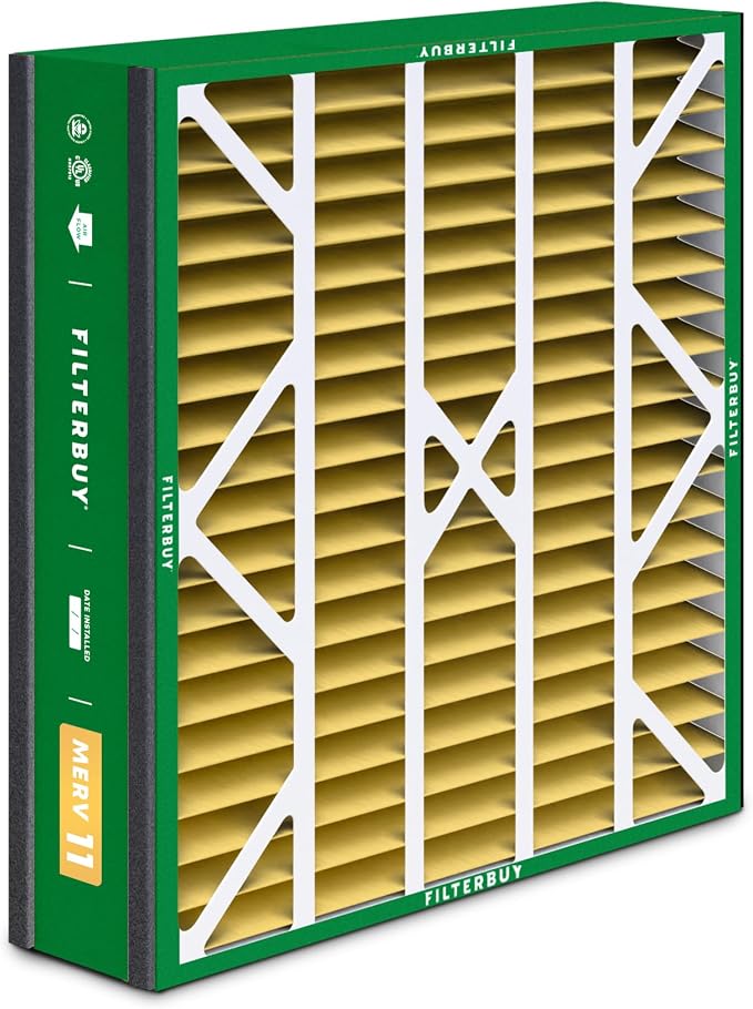 20x20x5 Air Filter MERV 11 Superior Pet & Allergy Defense (4-Pack), Electrostatic Pleated HVAC AC Furnace Filters for