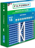 20x20x5 Air Filter MERV 13 Optimal Smoke & Allergy Defense (1-Pack), Pleated HVAC AC Furnace Filters for