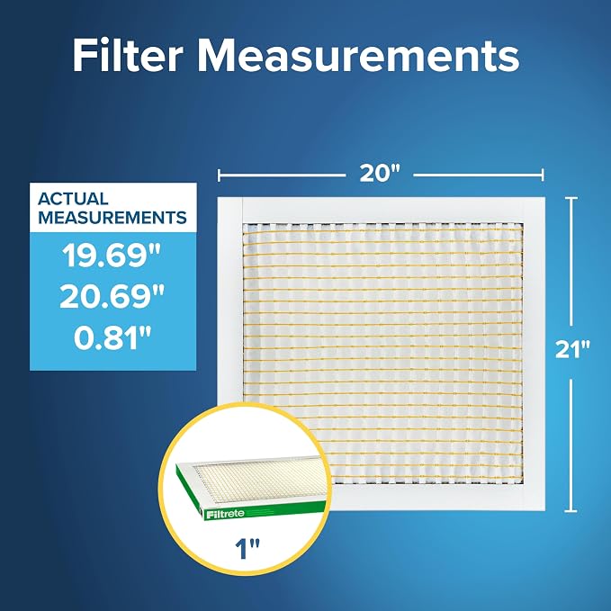 20x21x1 AC Furnace Air Filter, MPR 700, MERV 8, Tough on Pollen, Easy on Airflow, alternate product view 2