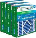 20x21x5 Air Filter MERV 13 Optimal Smoke & Allergy Defense (3-Pack), Electrostatic Pleated HVAC AC Furnace Filters