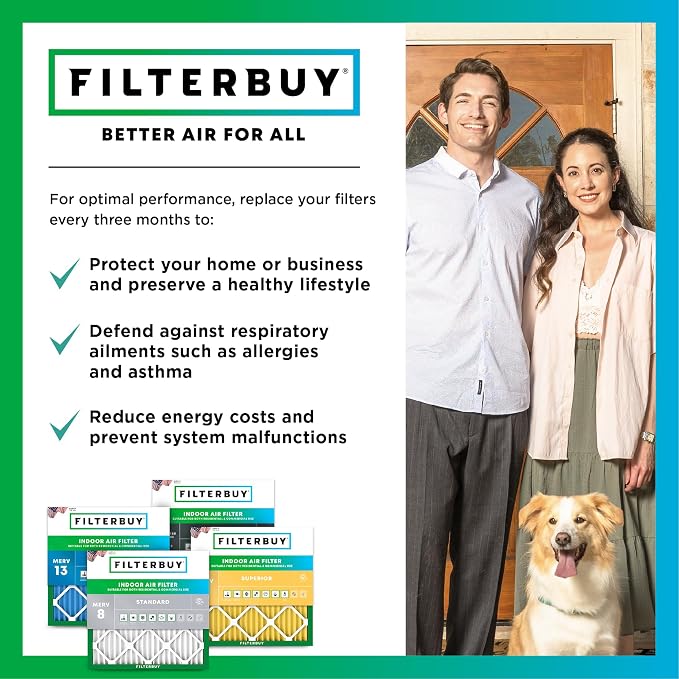 20x22x1 Air Filter MERV 11 Superior Pet & Allergy Defense (6-Pack), Electrostatic Pleated HVAC AC Furnace, alternate view 7