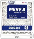 20x23x1 Air Filter | 4-PACK | Carbon MERV 8 HVAC Pleated A/C Furnace Filters | MADE IN USA | Actual Size: 19.5 x 22.5 x.75"