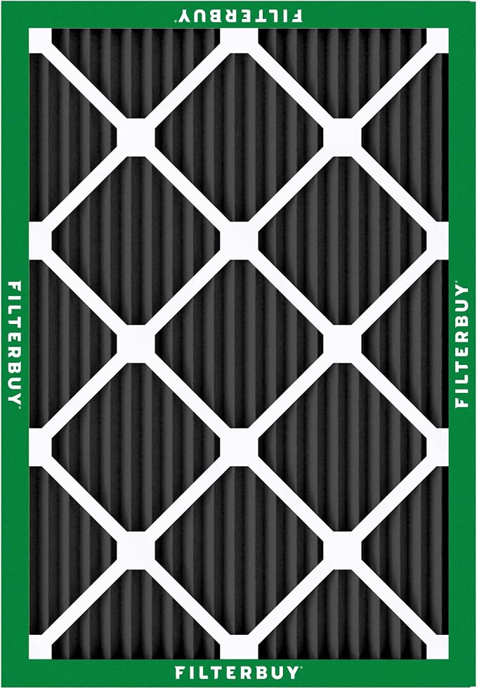 20x23x1 Air Filter MERV 10 Odor & Allergy Defense with Activated Carbon (5-Pack), Electrostatic Pleated HVAC AC Furnace
