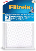 20x24x1 AC Furnace Air Filter, MERV 13, MPR 1900, Premium Allergen, Bacteria & Virus Filter, product image