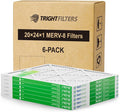 20x24x1 Air Filter 6 Pack, Durable MERV 8 Pleated Home HVAC AC Furnace Filters, Lightweight Compact Air Conditioner Filter