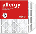 20x24x1 Air Filter MERV 11 Pleated HVAC AC Furnace Air Filter, Allergy 6-Pack, Made in the USA, product image