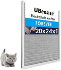 20x24x1 Reusable Electrostatic Air Filter HVAC AC Furnace Filter,MERV 8,Washable,Lasts a Lifetime,Permanent Air