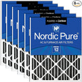 20x24x4 (Actual Size: 19 3/8 x 23 3/8 x 3 5/8) Pleated Air Filter MERV 12 Plus Carbon 6 Pack, product image