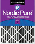 20x24x4 (Actual Size: 19 3/8 x 23 3/8 x 3 5/8) Pleated Plus Carbon Air Filters MERV 8 1 Pack
