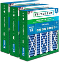 20x25.25x3.5 Air Filter MERV 13 Optimal Smoke & Allergy Defense (3-Pack), Pleated HVAC AC Furnace Filters for