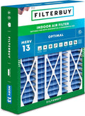 20x25.25x3.5 Air Filter MERV 13 Optimal Smoke & Allergy Defense (1-Pack), Pleated HVAC AC Furnace Filters for