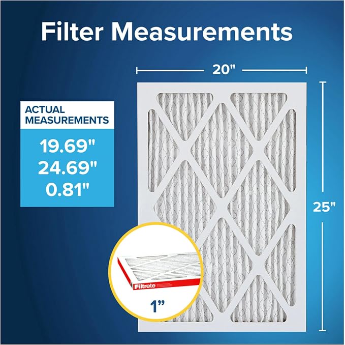 20x25x1 AC Furnace Air Filter, MERV 11, MPR 1000, Micro Allergen Defense, alternate product view 2
