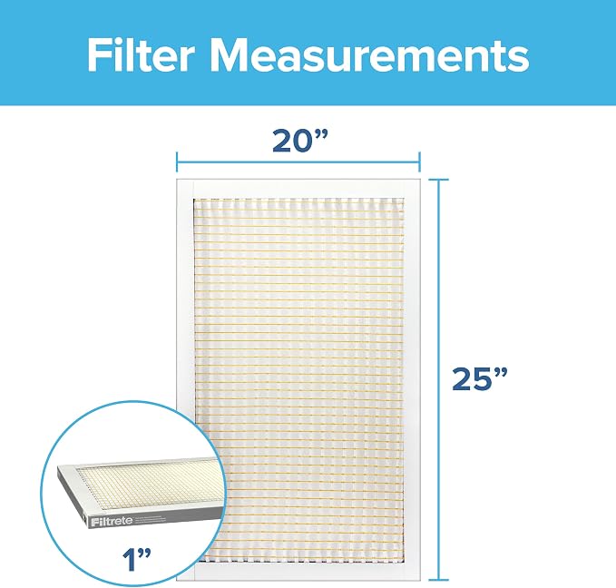 20x25x1 AC Furnace Air Filter, MERV 5, MPR 300, Capture Unwanted Particles, alternate product view 2