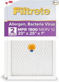 20x25x1 AC Furnace SMART Air Filter, MERV 12, MPR 1500, Track Filter Life With Bluetooth Enabled Sensor, CERTIFIED asthma &