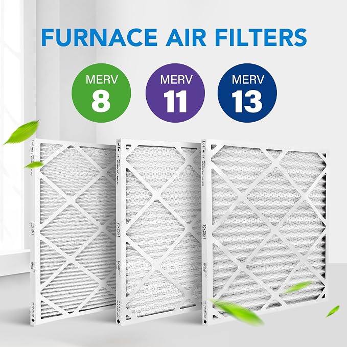 20x25x1 Air Filter MERV 11 6-Pack, Electrostatic Pleated AC Furnace Air Filter, Captures Dust, Smog & Pet, alternate view 8