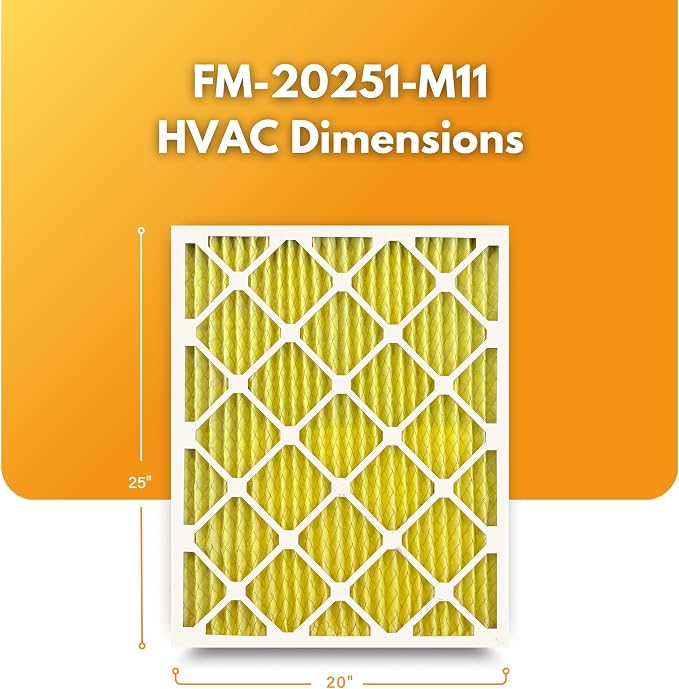 20x25x1 Enhanced Defense MERV 11 Pleated HVAC Air Conditioner Furnace Replacement Air Filter, 8-Pack (Actual, alternate view