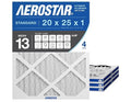 20x25x1 MERV 13 - 4 Count - Pleated HVAC, Furnace & Air Conditioner Filters - Removes Bacteria, Dust, Cold & Flu Germs, Lint