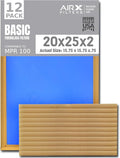 20x25x2 Air Filter Comparable to MPR 100 Basic Economy Furnace Filters, 12 Pack of Non Pleated Fiberglass Filter For Dust