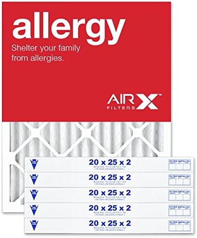 20x25x2 Air Filter MERV 11 Pleated HVAC AC Furnace Air Filter, Allergy 6-Pack, Made in the USA, product image