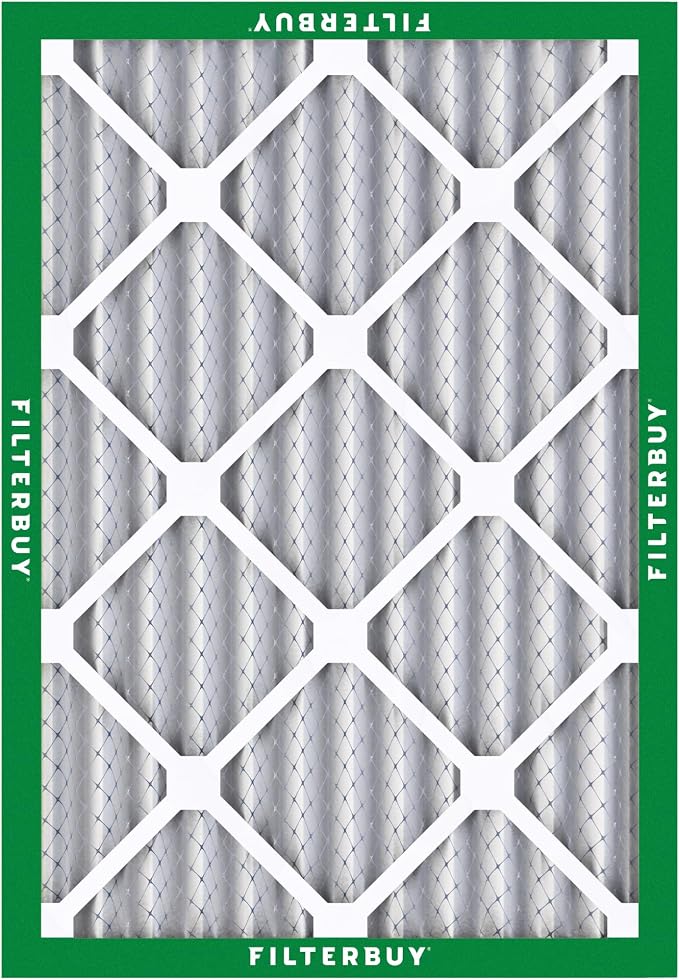 20x25x2 Air Filter MERV 8 Essential Dust & Allergy Defense (2-Pack), Electrostatic Pleated HVAC AC Furnace Filters
