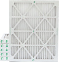 20x25x2 MERV 10 (FPR 5-6) 2" Inch Pleated Air Filters Box of 6. Actual Size: 19-1/2 x 24-1/2 x 1-3/4, product image