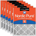20x25x4 (Actual Size: 19 1/2 x 24 1/2 x 3 5/8) Pleated Air Filters MERV 15 Plus Carbon 6 Pack, product image