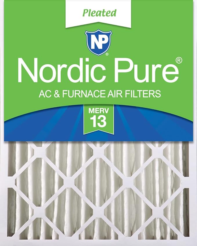 20x25x4 (Actual Size: 19 1/2 x 24 1/2 x 3 5/8) Pleated MERV 13 Air Filter 1 Pack, product image