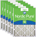 20x25x4 (Actual Size: 19 1/2 x 24 1/2 x 3 5/8) Pleated MERV 13 Air Filters 6 Pack, product image