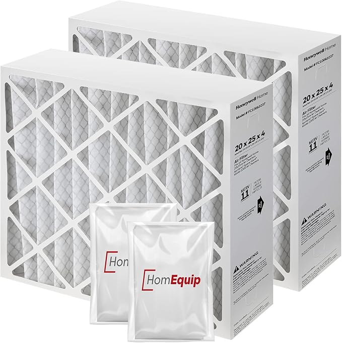 20x25x4 Furnace Filters, FC100A1037 Filter Replacement, Merv 11 Filter Media with Disposal Bag (2 Pack) 2 Pack 4.38 inches