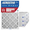 20x25x4 MERV 11 Air Filter, 4 Pack Set of HVAC Furnace Filters, Electrostatic MPR 1000-1200 & FPR 7 (Actual Size: 19 1/2 x 24