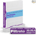 20x25x4 Refillable Air Filter replacement, MPR 1550, MERV 12, Allergen Bacteria & Virus, 2 Pack, use with reusable air filter