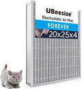 20x25x4 Reusable Electrostatic Air Filter HVAC AC Furnace Filter,Washable, Lasts a Lifetime,Permanent Filter,for