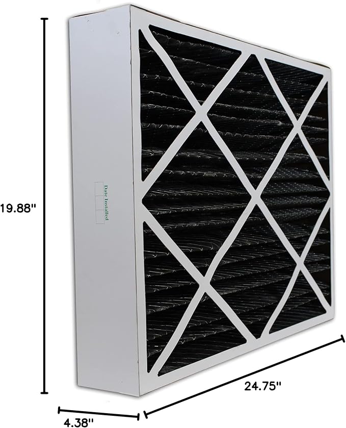 20x25x5 Air Filter MERV 10 Odor & Allergy Defense with Activated Carbon (2-Pack), alternate product view 10