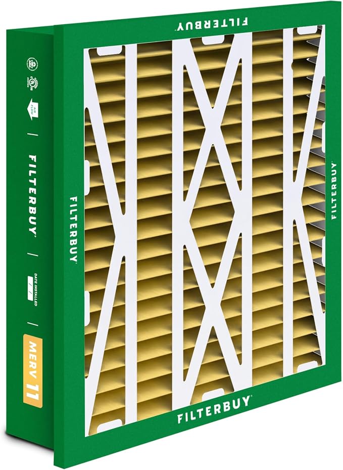 20x25x5 Air Filter MERV 11 Superior Pet & Allergy Defense (4-Pack), Electrostatic Pleated HVAC AC Furnace Filters