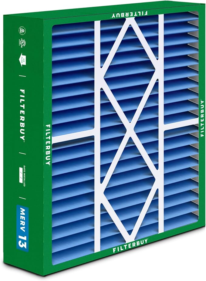 20x25x5 Air Filter MERV 13 Optimal Smoke & Allergy Defense (3-Pack), Pleated HVAC AC Furnace Filters for, Coleman