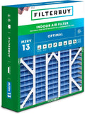 20x25x6 Air Filter MERV 13 Optimal Smoke & Allergy Defense (1-Pack), Pleated HVAC AC Furnace Filters for