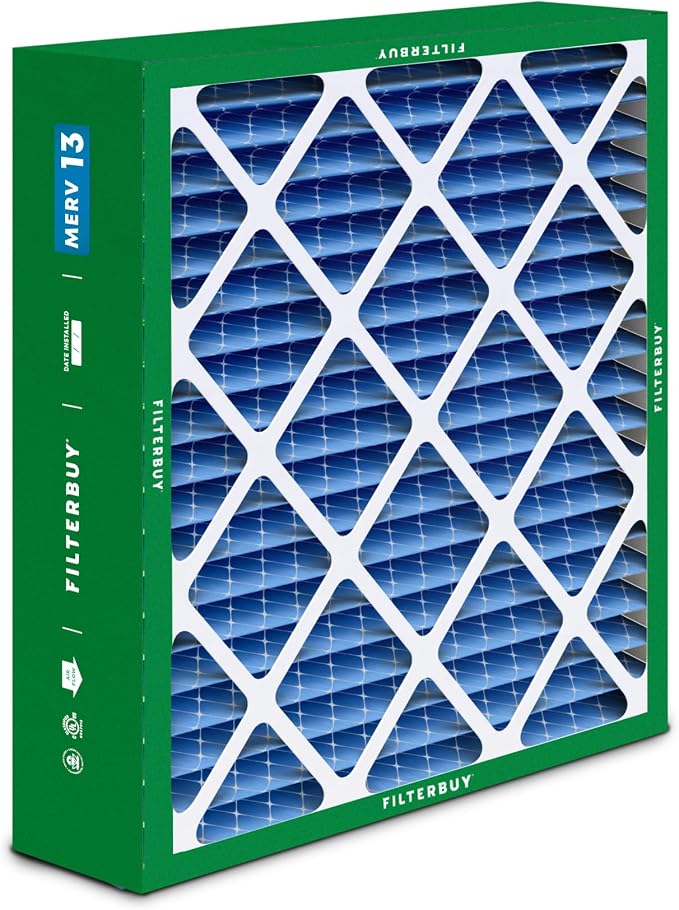 20x25x6 Air Filter MERV 13 Optimal Smoke & Allergy Defense (1-Pack), Pleated HVAC AC Furnace Filters for, alternate view 9