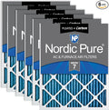 20x30x1 (Actual Size: 19 5/8 x 29 5/8 x 3/4) Pleated Air Filters MERV 7 Plus Carbon 6 Pack, product image