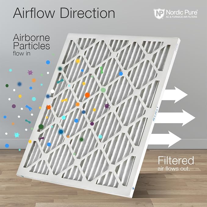 20x30x1 (Actual Size: 19 5/8 x 29 5/8 x 3/4) Pleated MERV 12 Air Filters 6 Pack, alternate product view 7