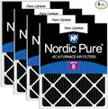 20x30x1 (Actual Size: 19 5/8 x 29 5/8 x 3/4) Pure Carbon Pleated Odor Reduction Furnace Air Filters 4 Pack, product image